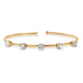 10K Yellow Gold Luxuriant Lab Grown Diamond (E-F, VS) Cuff Bracelet (7.25 In) 3.00 ctw - Sticky add to cart bar
