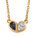 D'Joy AAA Lab Grown Alexandrite and Moissanite 0.90 ctw Necklace in 18K YG Plated Sterling Silver 20 Inches - Sticky add to cart bar