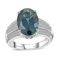 Rhapsody AAAA Monte Belo Indicolite and E-F, VS2 Diamond 5.30 ctw Ring in 950 Platinum (Size 9.0) 9.45 Grams - Sticky add to cart bar