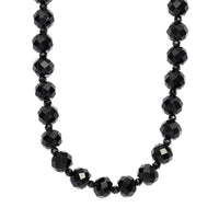 EverTrue Black Obsidian 218.00 ctw Necklace in Stainless Steel 18 Inches