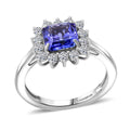 10K White Gold AAA Tanzanite, Luxuriant Lab Grown Diamond (E-F, VS) (0.50 cts) Ring (Size 6.0) 2.15 ctw - Sticky add to cart bar