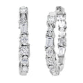 D'Joy Moissanite 1.70 ctw Hoop Earrings in Rhodium Over Sterling Silver - Sticky add to cart bar