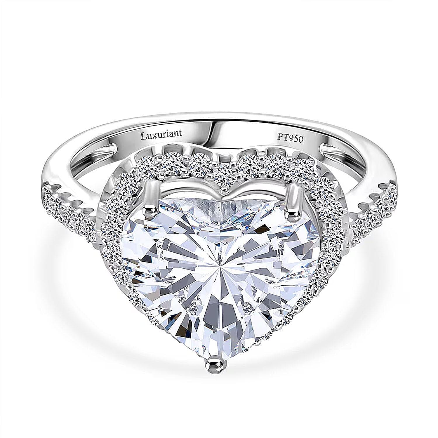 Doorbuster IGI Certified 950 Platinum Luxuriant Lab Grown Diamond (E-F, VS) Ring (Size 10.0) (6 g) 5.50 ctw