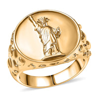 EverTrue Bronzella Collection Eiffel Tower Men's Ring in 18K YG Plated Bronze (Size 9.0)