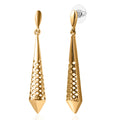 EverTrue Bronzella Collection Tapered Spike Drop Earrings in 18K YG Plated Bronze - Sticky add to cart bar