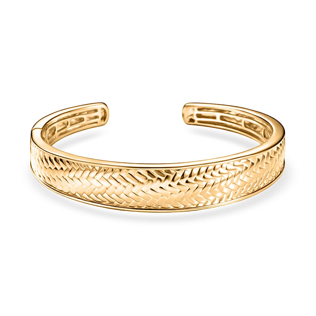 EverTrue Bronzella Collection Cuff Bracelet in 18K YG Plated Bronze (6.50 In)