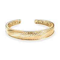 EverTrue Bronzella Collection Cuff Bracelet in 18K YG Plated Bronze (6.50 In)