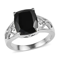EverTrue Green Onyx Solitaire Ring in Stainless Steel (Size 10) 5.10 ctw