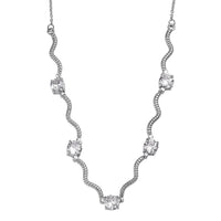 EverTrue Simulated Diamond Necklace (18 Inches) in Stainless Steel 10.25 ctw