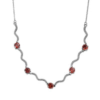EverTrue Simulated Diamond Necklace (18 Inches) in Stainless Steel 10.25 ctw