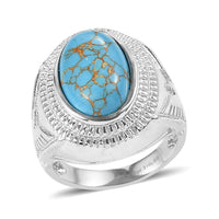 EverTrue Yellow Aventurine Solitaire Ring in Stainless Steel (Size 10.0) 6.30 ctw