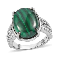 EverTrue Malagasy Labradorite Solitaire Ring in Stainless Steel (Size 8.0) 12.40 ctw