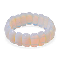 Opalite 300.00 ctw Cushion Block Stretch Bracelet