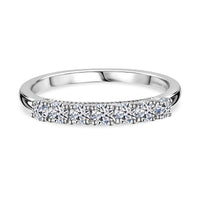 Lab Grown Diamond 0.50 ctw Ring in Rhodium Over Sterling Silver (Size 9)