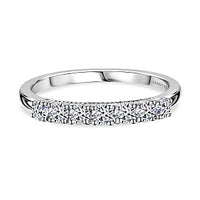 Lab Grown Diamond 0.50 ctw Ring in Rhodium Over Sterling Silver (Size 10)