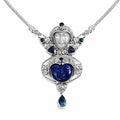 Sajen Silver Lapis Lazuli and Multi Gemstone 18.00 ctw Necklace in Sterling Silver 20 Inches - Sticky add to cart bar