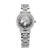 EON 1962 Moissanite Ronda 763 Swiss Movement Leopard Pattern Watch in Stainless Steel 1.20 ctw