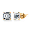 14K Yellow Gold Moissanite (Rnd 8mm) Stud Earrings 3.60 ctw - Sticky add to cart bar