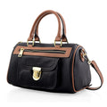 La Marey Black Genuine Leather Crossbody Bag (10"x5*5") with Shoulder Strap - Sticky add to cart bar