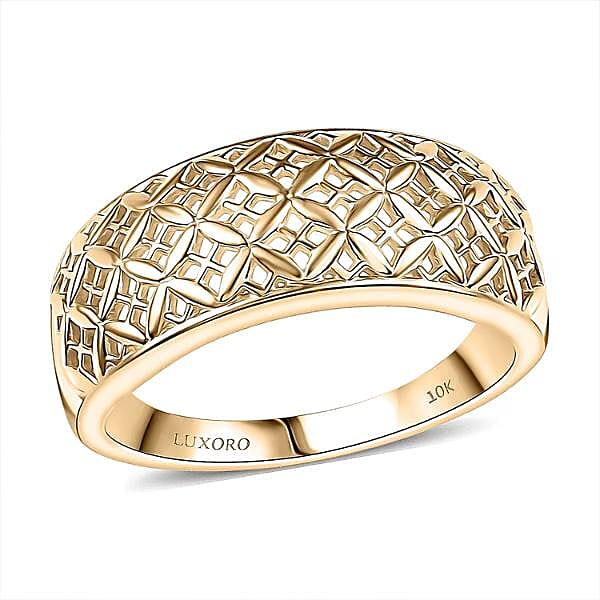 Luxoro 10K Yellow Gold  Band Ring,  Gold Wt. 3.5 g