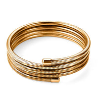 Cuff Bangle in ION Plated YG Stainless Steel (7.50 In)