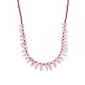 D'Joy Kunzite, Orissa Rhodolite Garnet Necklace in Rhodium Over Sterling Silver 123.00 ctw (18 Inches) - Sticky add to cart bar