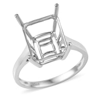 950 Platinum Mounting Ring (Size 7.0) 4.2 Grams