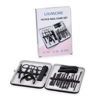 Livmore Black 18 Piece Manicure Set (2.76"×2.56")