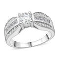 Simulated Diamond Ring in Sterling Silver (Size 6.5) - Sticky add to cart bar