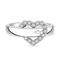 Simulated Diamond 1.07 ctw Ring in Rhodium Over Sterling Silver (Size 8)