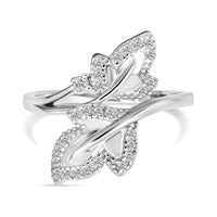 Simulated Diamond 0.65 ctw Ring in Rhodium Over Sterling Silver (Size 8)
