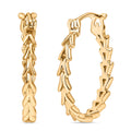 EverTrue Bronzella Collection Chevron Hoop Earrings in 18K YG Plated Bronze - Sticky add to cart bar