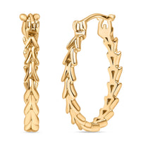 EverTrue Bronzella Collection Chevron Hoop Earrings in 18K YG Plated Bronze