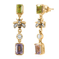 GP Premium Rose De France Amethyst, Multi Gemstones Earrings in 18K Vermeil YG Over Sterling Silver 3.70 ctw - Sticky add to cart bar