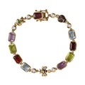 GP Premium Multi Gemstone Bracelet in 18K Vermeil YG Over Sterling Silver (6.50 In) 10.90 ctw - Sticky add to cart bar