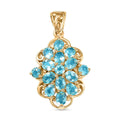 D'Joy Betroka Blue Apatite 2.45 ctw Pendant in 18K Yellow Gold Plated Sterling Silver - Sticky add to cart bar