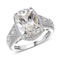 10K Yellow Gold Moissanite (Cush 14x10mm) Ring (Size 6.0) (5.70 g) 7.20 ctw