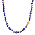 Multi Color Murano Style Beaded Necklace with Pixiu Charm in Goldtone (20 Inches) - Sticky add to cart bar