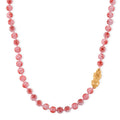 Multi Color Murano Style Beaded Necklace with Pixiu Charm in Goldtone (20 Inches) - Sticky add to cart bar