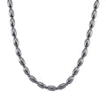 Terahertz 250.00 ctw Barrel Beaded Necklace in Stainless Steel 18 Inches - Sticky add to cart bar