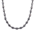 Terahertz 90.00 ctw Fancy and Barrel Beaded Necklace in Stainless Steel 18 Inches - Sticky add to cart bar