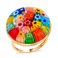 10K Yellow Gold Multi Color Murano Style Solitaire Ring (Size 16.0) - Sticky add to cart bar
