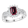 D'Joy Premium Byzantine Tourmaline, Diamond (0.50 cts) Ring in Rhodium Over Sterling Silver (Size 10.0) 1.60 ctw - Sticky add to cart bar