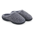 BANDOLINO Black Fur Lined Chenille House Slippers in Gifting Box - L - Sticky add to cart bar