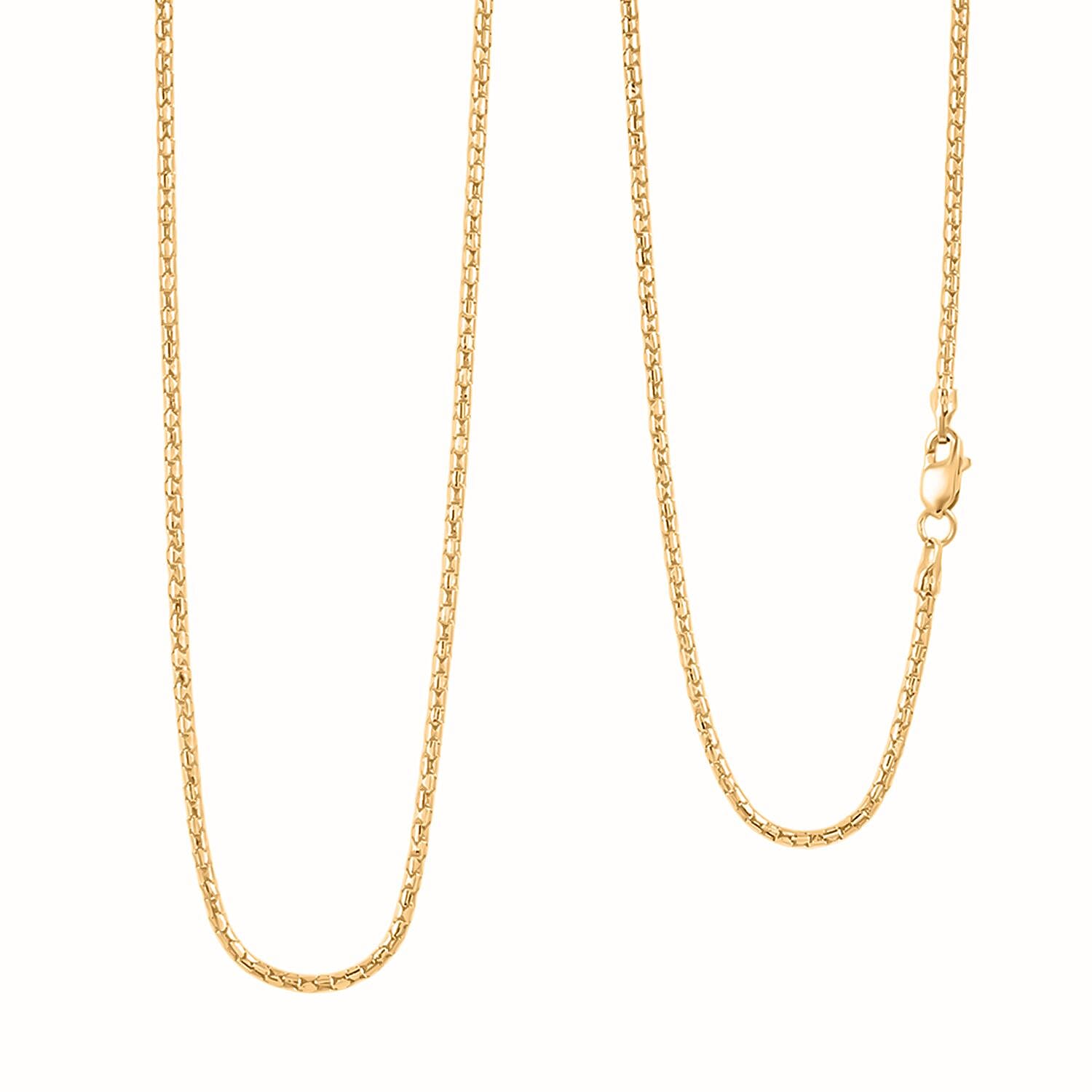 1.5mm Fancy Luca Necklace in 10K Yellow Gold 3.80 Grams 22 Inches