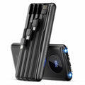 CLOSEOUT 3P Experts 10,000 mAh Power Bank with Built-in 4 Cables - Black - Sticky add to cart bar
