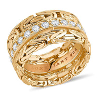 Bali Legacy Luxuriant Lab Grown Diamond (G-H, SI) Ring in 22K Vermeil YG Over Sterling Silver (Size 10.0) 1.00 ctw