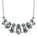 D'Joy Artisan Crafted White Buffalo, Tahoe Nevada Turquoise Necklace in Oxidised Sterling Silver 21.90 ctw (18-20 Inches) - Sticky add to cart bar
