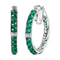 EverTrue Verde Onyx 14.90 ctw Hoop Earrings in Platinum Bond - Sticky add to cart bar