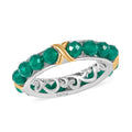 EverTrue Verde Onyx Ring in 18K YG Plated and Platinum Bond (Size 10.0) 7.50 ctw - Sticky add to cart bar